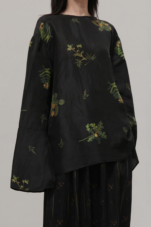 MUTEDANCE mulberry silk printed top MD24SS167 PM133